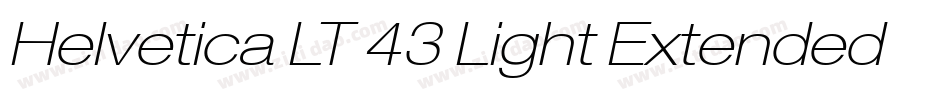 Helvetica LT 43 Light Extended字体转换